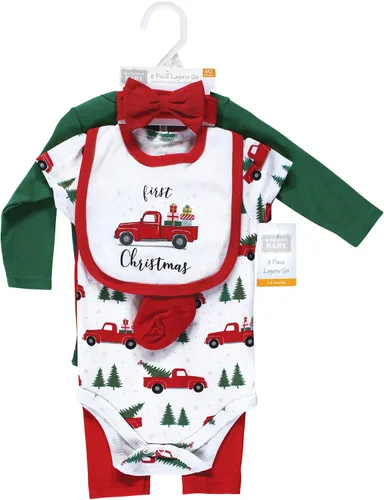 Vista 2 de Hudson Baby Conjunto de canastilla de algodón unisex para bebé