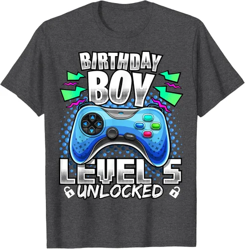 Vista 36 de Camiseta para niños con diseño de videojuegos desbloqueados de nivel 5 Negro