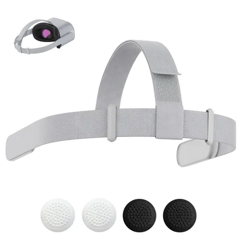 Vista 8 de Head Strap for Oculus Quest 2 Headset, TanReginal Original Replacement Head Strap for Meta Quest 2 Headstrap with 4 Pcs Controller Thumb Grip Caps