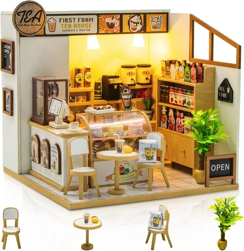 Vista 12 de Kit de casa en miniatura de bricolaje, kit de construcción de casa pequeña