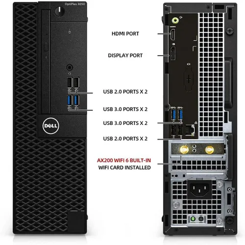 Vista 4 de Dell Computadoras de escritorio OptiPlex 3050, RAM DDR4 de 32 GB SSD M.2 NVMe de 512 GB, WiFi integrado Intel, Bluetooth, i5-6500 3.2 GHz