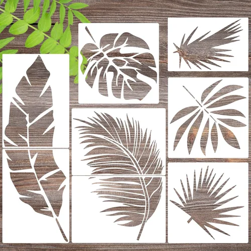 Vista 10 de Plantillas de flores grandes para pintar en plantillas de valla de madera para exteriores, plantilla de flor de cono de margarita reutilizable