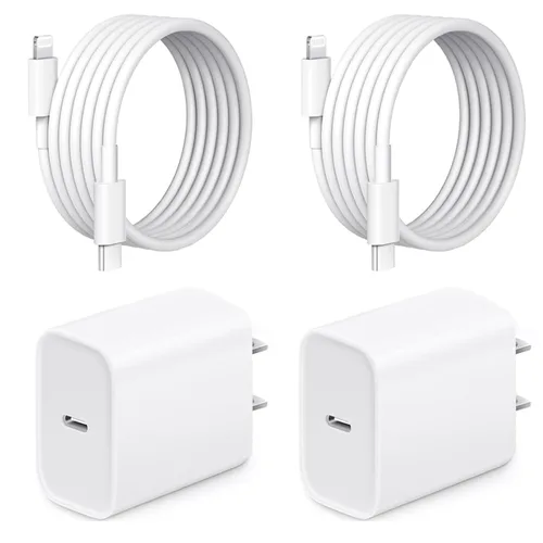 Vista 11 de Cargador rápido para iPhone, Cargador rápido para Phone 14 13 12 11 USB C de pared con 2 cables de carga rápida de 6 pies compatible con iPhone
