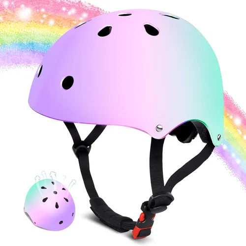 Vista 10 de Casco de bicicleta para niños de 2-3-5-8-14 años para niñas, niños, niños pequeños, niños y jóvenes, casco de bicicleta para niños pequeños