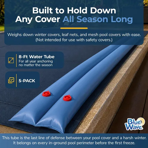 Vista 2 de Blue Wave Tubo de agua doble de 8 pies para cubierta de piscina de invierno