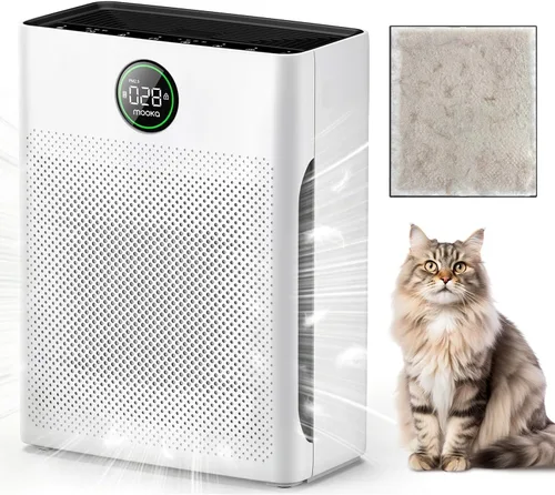 Vista 10 de Purificadores de aire para el hogar, habitación grande de hasta 2200 pies cuadrados, purificador de aire MOOKA para mascotas domésticas con filtro