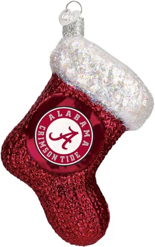 Vista 9 de Old World Christmas Gorro de béisbol de Alabama para árbol de Navidad soplado de vidrio
