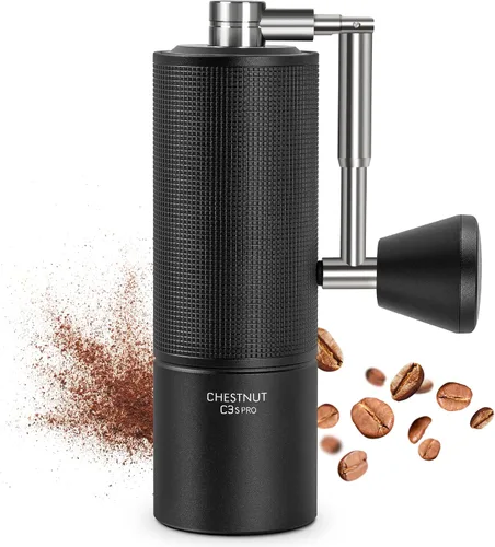 Vista 8 de TIMEMORE Molinillo de café manual Chestnut C3 ESP Pro, molinillo de café de mano, molinillo de café de acero inoxidable S2C con mango plegable