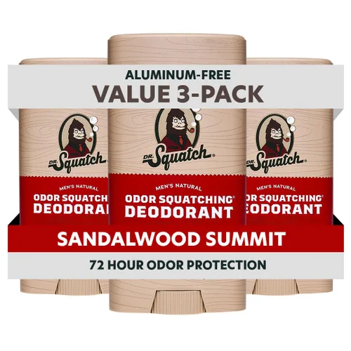 Vista 24 de Dr. Squatch - Desodorante natural para hombres - Sin aluminio, elimina el olor - Birchwood Breeze (2.65 oz, paquete de 3)
