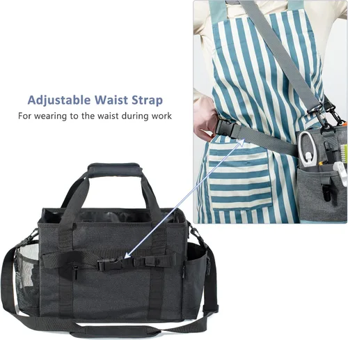 Vista 3 de Organizador de Limpieza para Suministros de Limpieza con Bolsillos para Artículos Esenciales de Limpieza del Hogar, Organizador de Limpieza, Bolsa