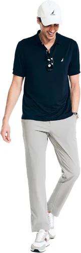 Vista 28 de Nautica playera polo clásica de mangas cortas, color sólido, para hombre