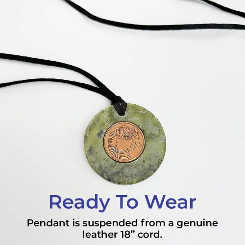 Vista 5 de Connemara - Collar de mármol irlandés Penny con colgante para mujer, cordón de 18 pulgadas, Piedra