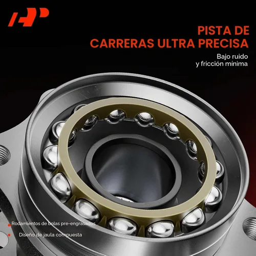 Vista 4 de A-Premium 2 rodamientos de rueda trasera y conjunto de cubo con 5 lengüetas compatibles con Chevrolet Cruze 2016 2017 2018 2019