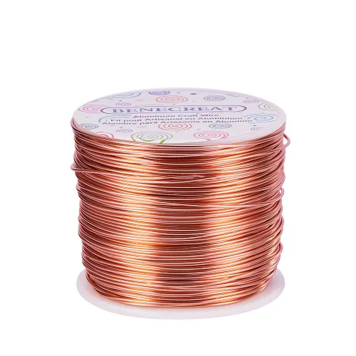 Vista 45 de BENECREAT -Alambre de aluminio para joyería de calibre 9, 55 pies, alambre metálico flexible para esculpir, ideal para manualidades de Halloween