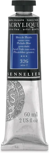 Vista 35 de Sennelier Extra-Fine Artists' Acrílico, 2.0 fl oz, Anthraquinone Blue S5, 2.02 Fl Oz (Paquete de 1)