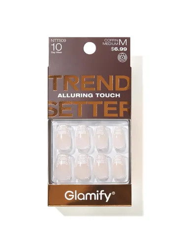 Vista 8 de Absolute New York Glamify Almond - Uñas a presión medianas Trendsetter NTTS10 Almond Medium
