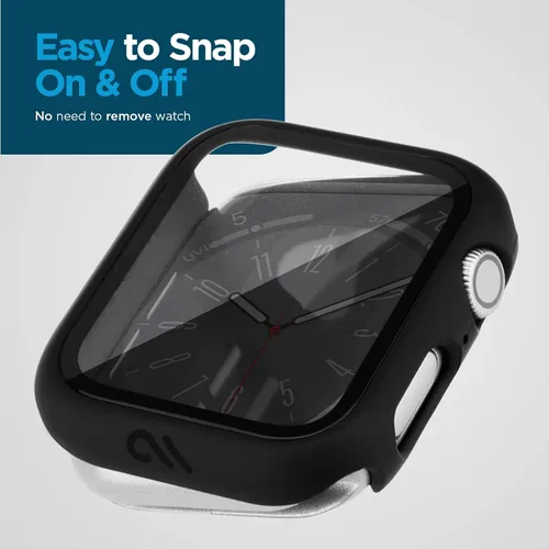 Vista 2 de Case-Mate Funda para Apple Watch Series 6 5 4 con protector de pantalla de vidrio templado integrado [1.732 pulgadas] vidrio templado 9H ultra