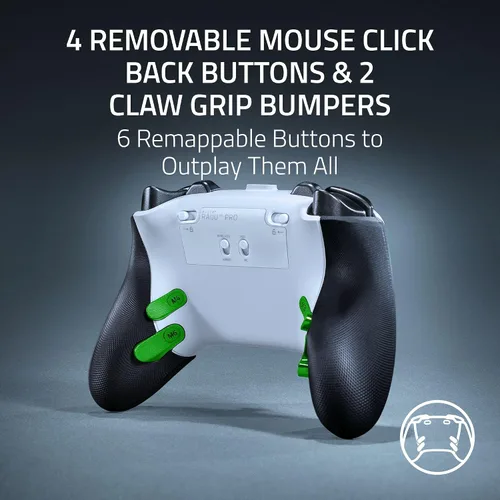 Vista 5 de Razer Raiju V3 Pro Wireless Controller: Officially licensed for PlayStation, PS5, PC - Lag-free Esports Grade Performance - 6 Remappable Buttons