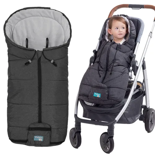 Vista 11 de Yobee Saco universal para cochecito de bebé, saco de dormir cálido para caminar al aire libre, para correr, impermeable, a prueba de invierno, saco