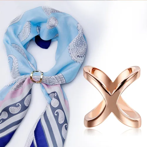Vista 102 de 4 piezas de clip de anillo de bufanda para mujer, broche de perlas y flores, hebilla de metal para chal, accesorios de decoración para damas y niñas