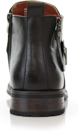 Vista 5 de Ferro Aldo Botas de motocicleta con cremallera y hebilla para hombre casual para hombre