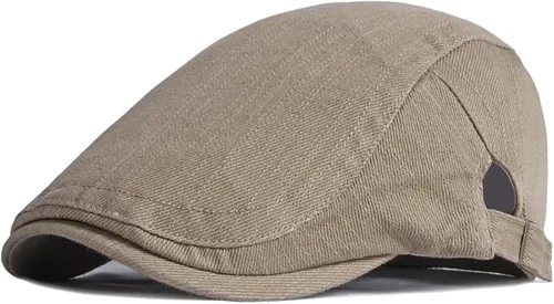 Vista 11 de DIYDECAL Gorras planas de algodón para hombre, boina de conducción taxista para mujer