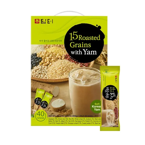 Vista 26 de Damtuh Misugaru - Mezcla de bebida en polvo, mezcla coreana de 12 granos tostados multigrano con quinua, avena, lentejas y garbanzos, bebida