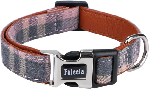Vista 4 de Faleela - Bonito collar para perra suave y cómodo con lazo, collar con corbatín para perro macho, collar desmontable y ajustable para mascotas