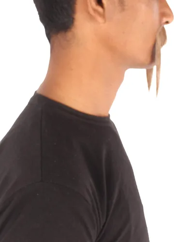 Vista 4 de HPO Cabello humano para hombre, bigote, cosplay, pelo facial
