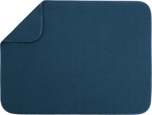 Vista 19 de S&T INC. Tapete de microfibra para secado de platos, reversible y absorbente para cocina, de 16 x 18 pulgadas, color negro
