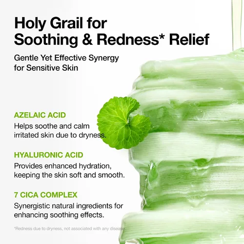 Vista 3 de ANUA Ácido azelaico 10 almohadillas de tóner calmantes de ácido hialurónico, mascarilla facial hidratante para el cuidado de enrojecimiento, poros