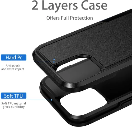 Vista 3 de Diseñada para iPhone 11 Pro, protección resistente, a prueba de golpes, a prueba de caídas, a prueba de polvo, antiarañazos, funda protectora