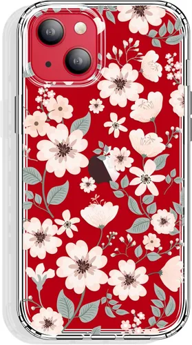 Vista 24 de GYZYA Funda transparente para iPhone 14 y iPhone 13 de 6.1 pulgadas con diseño de patrón, funda protectora delgada de TPU + parachoques a prueba
