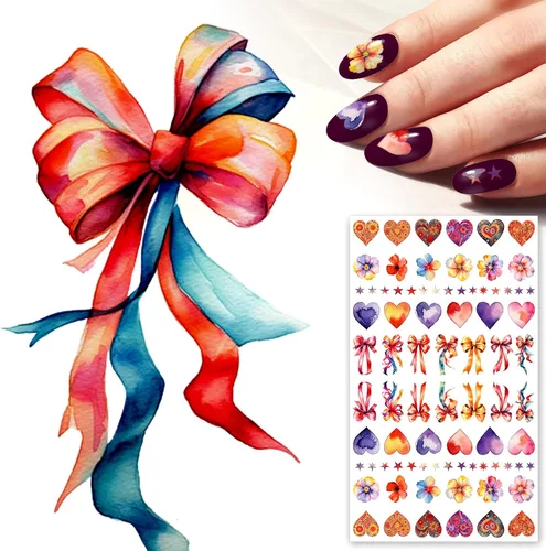 Vista 10 de Adhesivos para uñas (5 hojas) FLONZNAIL Just Watercolors Dots