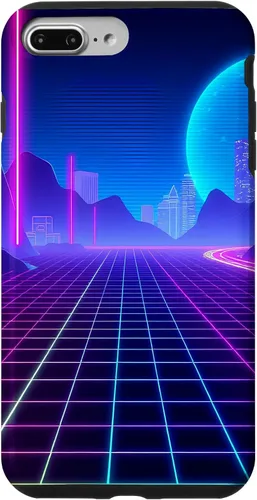 Vista 12 de Vaporwave Aesthetic Synthwave Retrowave 80s 90s Art Case for iPhone 16