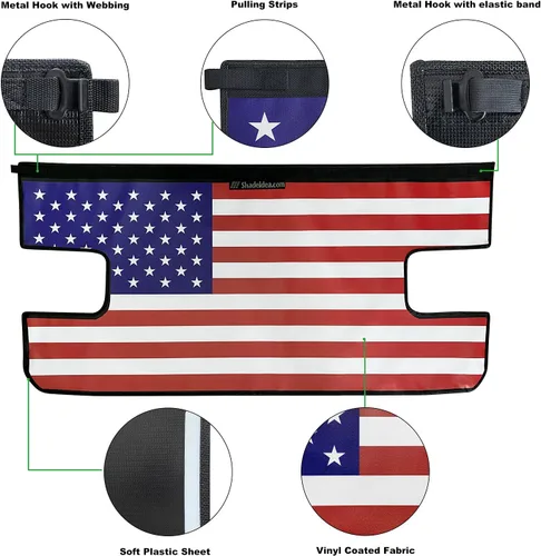 Vista 4 de Shadeidea - Cubierta tonneau para el Jeep Wrangler JL de 4 puertas, cubierta Ton para el maletero trasero del JLU (2018-Actual), cubierta
