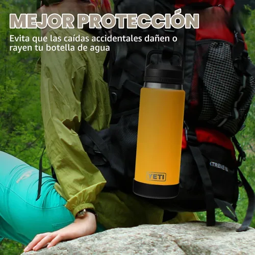 Vista 2 de Funda de silicona para la parte inferior de la bota para botellas YETI Rambler de 36 oz, parachoques con cancelación de ruido, cubierta protectora