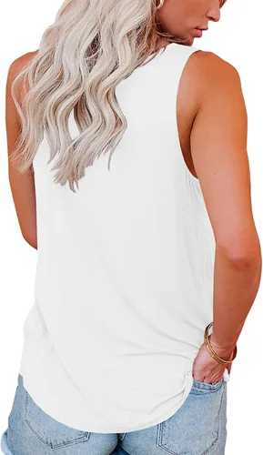 Vista 2 de Vrtige Blusa básica sin mangas con cuello redondo para mujer