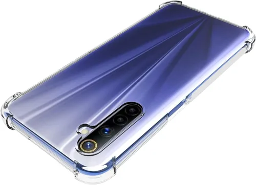 Vista 4 de USTIYA Funda para Realme 6 y Realme 6s Clear TPU Cuatro Esquinas Funda Protectora Transparente Suave Funda