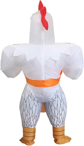 Vista 5 de IRETG Disfraz inflable para adultos, disfraz divertido de animales inflables de Halloween para festival, desfile, cosplay, fiesta, vestido de lujo