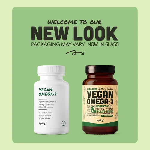 Vista 2 de Suplemento de Omega 3 vegano - Ácidos grasos DHA y EPA de base vegetal - Sin carragenina, alternativa al aceite de pescado, apoya la salud