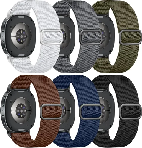 Vista 12 de Easuny 6 Pack de Correas Elásticas Compatibles con Samsung Galaxy Watch 8 Banda 40mm 44mm, Correa de Bucle Samsung Galaxy Watch 8 Classic 46mm