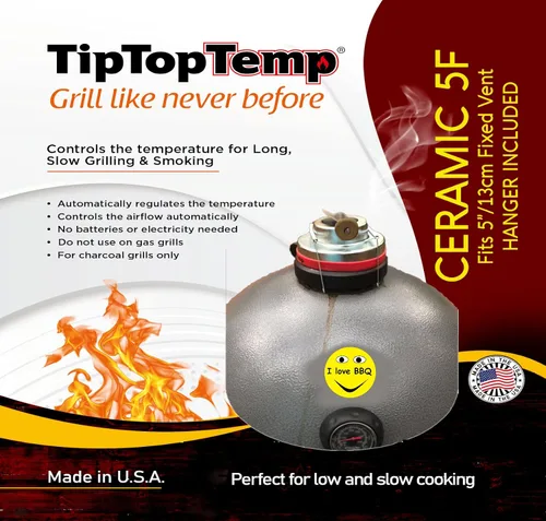 Vista 2 de Regulador de temperatura de parrilla acoplable (TTT-03 CF5), plateado