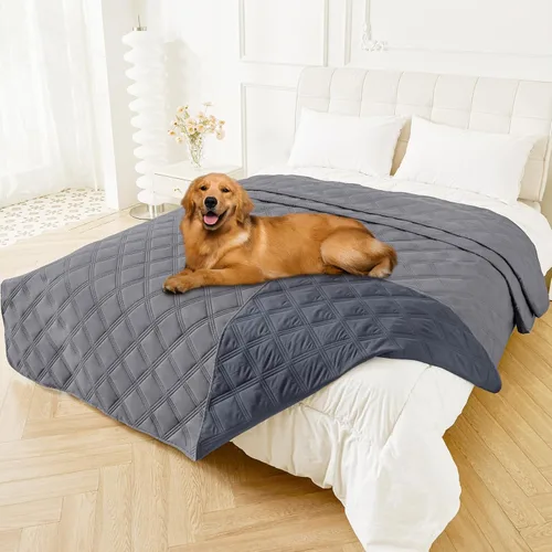 Vista 115 de Smiry Funda impermeable para cama de perro, manta reversible para mascotas para sofá Manta suave lavable para perro, funda a prueba de fugas