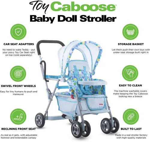 Vista 6 de Carriola para muñecas de juguete cabús de Joovy , Azul