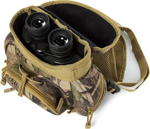 Vista 5 de Estuche de arnés binocular para cámaras Binos Óptica Telémetro Gear, Camouflaje, Talla única, Paquete de pecho