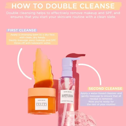 Vista 8 de Glow Recipe Blueberry Bounce - Jabón facial exfoliante de tamaño para viajar, limpiador facial espumante, desmaquillante y mascarilla clarificadora