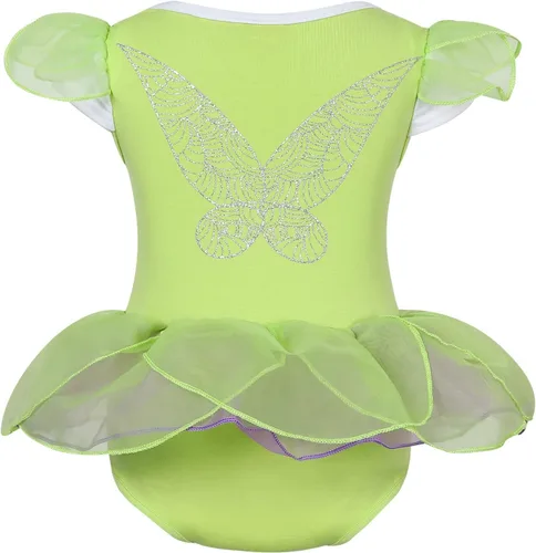 Vista 2 de AmzBarley Mameluco de princesa para bebé, disfraz de Halloween con diadema, traje de fiesta de primer cumpleaños