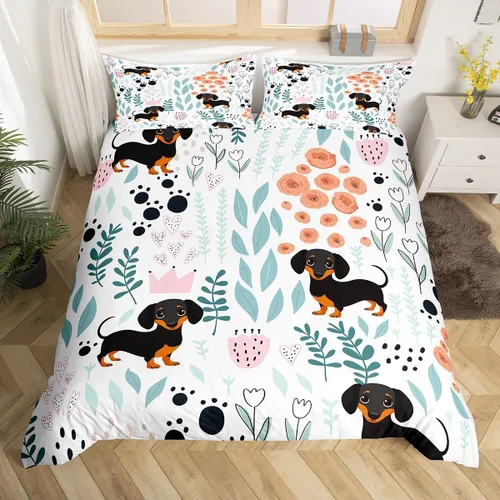 Vista 27 de Erosebridal Juego de ropa de cama individual de animales de la selva para niñas y niños, funda de edredón de elefante oso, tigre, león, safari