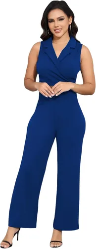 Vista 107 de DeftSharp Overol largo y elegante para mujer, sexy, para cóctel, fiesta, club, casual, para trabajo